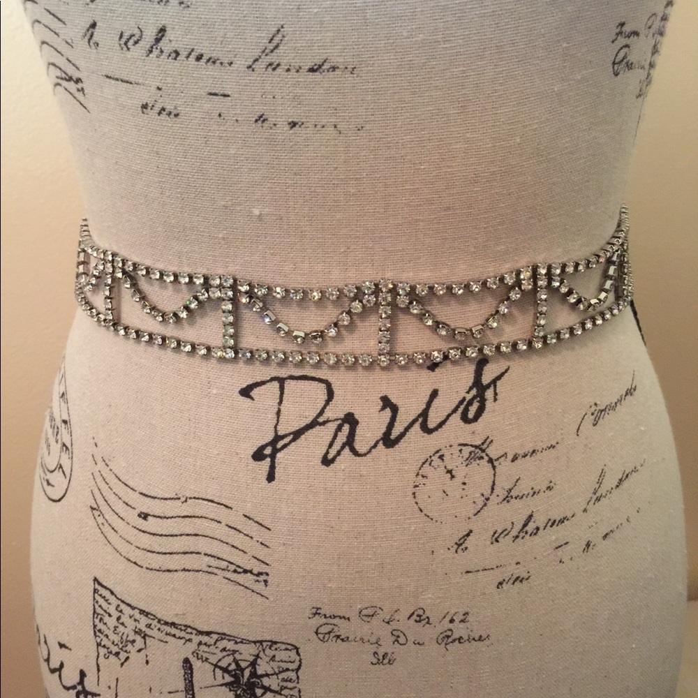 Vintage rhinestone belt